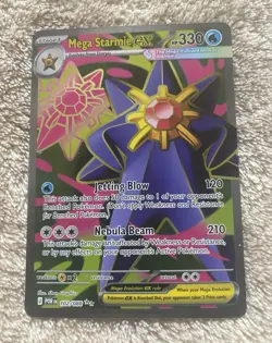 Pokemon TCG Mega Starmie EX 102/088 Evolutions Secret Rare Holo - Image 1
