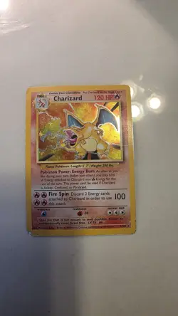 Pokemon TCG Base Set Charizard Holo Rare 4/102 English 1999 Wizards 120 HP - Image 1