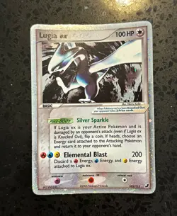 Lugia ex 105/115 Unseen Forces Holo EX English Pokemon TCG 4 SWIRLS - Image 1