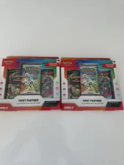 Pokemon TCG First Partner Illustration Collection Series 2 Promo Box x2 - Image 1