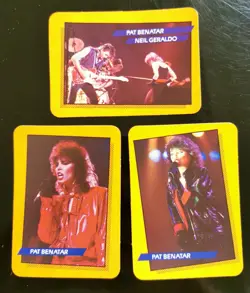 1985 AGI Rock Star Concert Cards - Pat Benatar Lot Of 3 Cards - Image 1