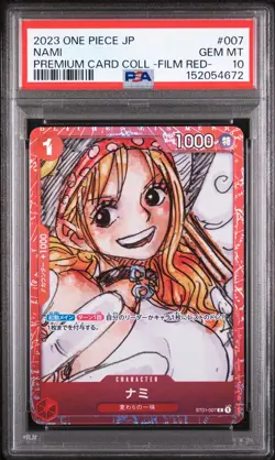 2023 ONE PIECE JAPANESE PREMIUM CARD COLLECTION -ONE PIECE FILM RED- NAMI PSA 10 - Image 1