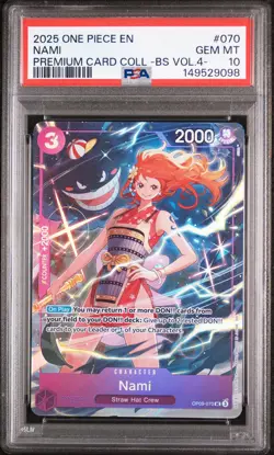2025 One Piece Premium Card Collection Best Selection Vol.4 OP09-070 Nami PSA 10 - Image 1
