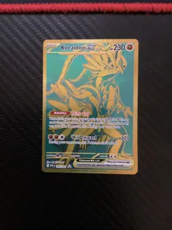Pokemon Koraidon ex 245/091 Paldean Fates Gold Hyper Rare Holo NM - Image 1