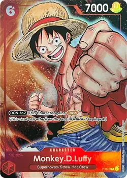 Monkey.D.Luffy P-001 Premium Card Collection BANDAI CARD GAMES Fest 23-24 - Image 1