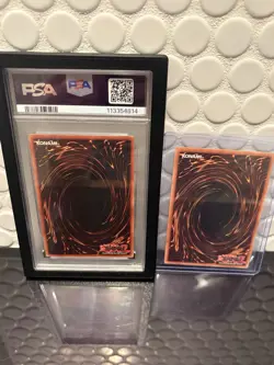 Yu-Gi-Oh! 2-Card Lot: Dark Magician SDY-006 PSA 9 Mint + Blue Eyes SDK-001 Loose - Image 2