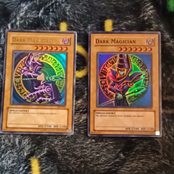 Konami Yu-Gi-Oh! 2-Card Lot: Dark Magician Holo 1st Ed SDY-006 SYE-001 - Image 1