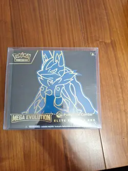 Pokemon TCG Mega Evolution Base Pokemon Center ETB Elite Trainer Box Lucario - Image 1