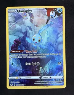 Pokemon TCG Crown Zenith Galarian Gallery Manaphy GG06/GG70 Holo Ultra Rare - Image 1