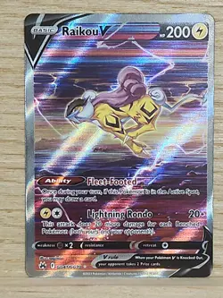 Raikou V GG41/GG70 SWSH: Crown Zenith: Galarian Gallery Rare Holo Rare Pokemon - Image 1
