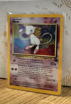 Pokemon Mew Holo Black Star Promo TCG Card #9 2000 Vintage WOTC - Image 1
