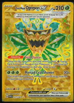 Teal Mask Ogerpon ex 221/167 Hyper Rare Twilight Masquerade Pokemon Holo NM - Image 1