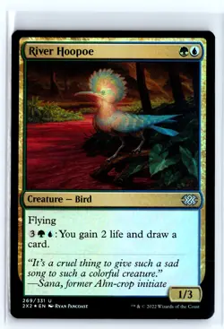 FOIL River Hoopoe Double Masters 2022 - MTG Magic the Gathering Card - Image 1