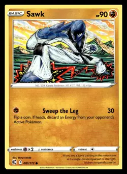 Sawk Common 081/172 SWSH09: Brilliant Stars Pokemon Card - Image 1