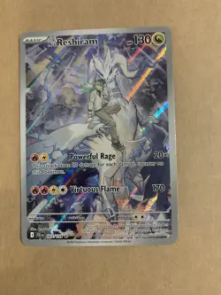 Reshiram Pokemon Card Powerful Rage and Virtuous Flame Attacks - Image 1