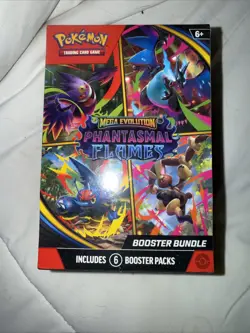 Pokemon TCG Mega Evolution Phantasmal Flames Booster Bundles New Sealed 6 Packs - Image 1