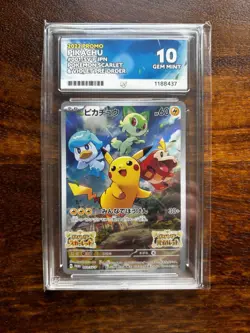 Pikachu 001/SV-P Japanese Promo – Scarlet & Violet Pre-Order – Ace 10 GEM MINT - Image 1