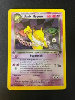 Dark Hypno 9/82 1st Edition Holo Team Rocket WOTC Pokemon Card MP - Image 1