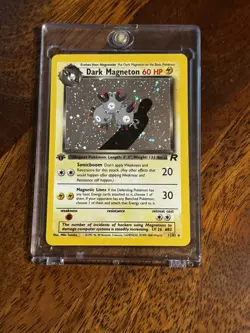 Dark Magneton 11/82 1st Edition Holo Team Rocket Pokemon Card WOTC LP - Image 1