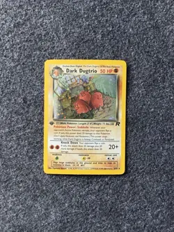Pokemon Dark Dugtrio 1st Edition Holo #6/82 - Team Rocket WOTC Set NM/EX - Image 1
