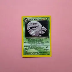 Dark Weezing 14/82 NM Holo Rare Vintage Team Rocket Pokemon Card WOTC English - Image 1