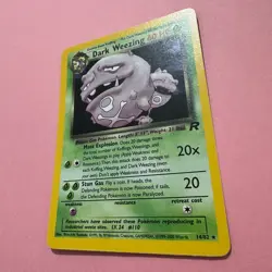 Dark Weezing 14/82 NM Holo Rare Vintage Team Rocket Pokemon Card WOTC English - Image 5