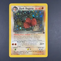 2000 Pokemon Team Rocket 6/82 Dark Dugtrio Holo Card LP-NM - Image 1