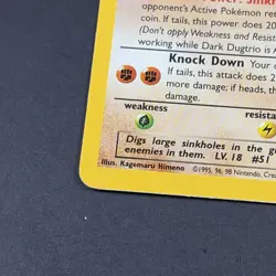 2000 Pokemon Team Rocket 6/82 Dark Dugtrio Holo Card LP-NM - Image 5