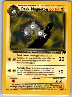 Dark Magneton 28/82 Non Holo Team Rocket - Pokemon Card - NM - Image 1