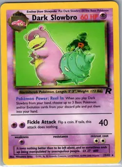 Dark Slowbro 29/82 Non Holo Team Rocket - Pokemon Card - NM - Image 1