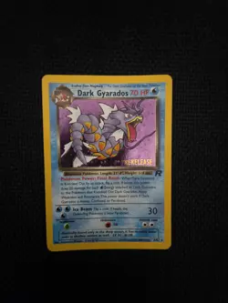Dark Gyarados 8/82 Holo Team Rocket Prerelease Promo Pokemon Card WOTC LP - Image 1