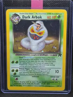 Pokemon Card - Dark Arbok 2/82 Unlimited Holo Rare - Team Rocket WOTC - MP2 - Image 1
