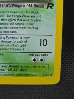 Pokemon Card - Dark Arbok 2/82 Unlimited Holo Rare - Team Rocket WOTC - MP2 - Image 5