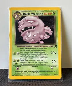 ☠ Dark Weezing 14/82 Mint/ NM Team Rocket Unlimited Holo WOTC Vintage Pokemon - Image 1