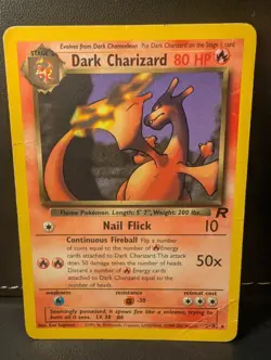 Dark Charizard 21/82 - Team Rocket 2000 - Non-Holo - HP - WOTC - Pokemon Card - Image 1