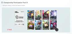 1 x Gundam Card Game Championship Participation Prize Pack 01 - Image 1