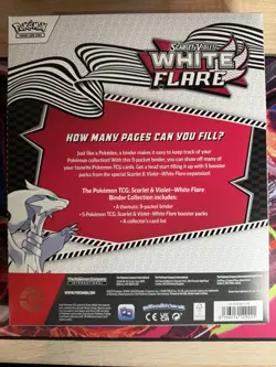 Pokemon TCG Scarlet & Violet White Flare Binder Collection Box NEW SEALED - Image 2