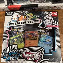 11 Pokemon Scarlet & Violet Black Bolt & White Flare Poster Collection Sealed - Image 4