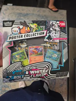 Pokemon TCG Black Bolt & White Flare Poster Collection Factory Sealed In Hand - Image 1