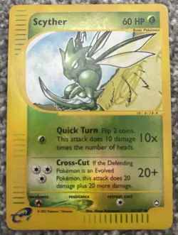 Scyther 57/147 Reverse Holo Pokemon Aquapolis 2002 Trading Card TCG - Image 1