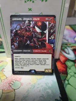 Carnage Crimson Chaos BORDERLESS #227 NM/M MTG Spiderman Magic Card - Image 1