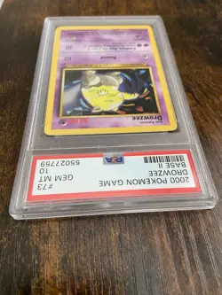 Pokemon TCG 2000 Base Set 2 Drowzee 73/130 PSA 10 Unlimited Regular English - Image 3
