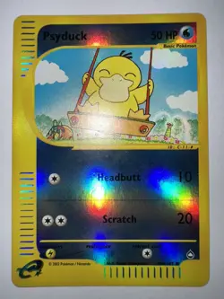 2002 Psyduck 104/147 Aquapolis Reverse Holo Vintage Pokemon E-Reader NM - Image 1