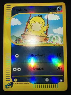 2002 Psyduck 104/147 Aquapolis Reverse Holo Vintage Pokemon E-Reader NM - Image 2