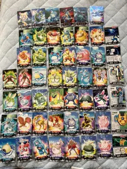 Set 54 Jirachi Rayquaza Pokemon Carddass Zukan Card Vintage Nintendo Japanese - Image 2