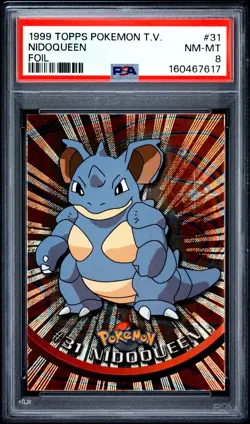 1999 Topps Pokemon Nidoqueen Foil #31 TV Series 1 Blue Logo PSA 8 **New Cert** - Image 1