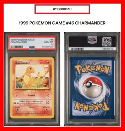 1999 Pokemon (PSA 10 GEM) Charmander 46/102 - From Toys 'R' Us 😊 - Image 1