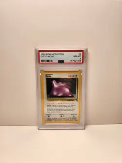 1999 Pokemon Fossil Ditto Holo #3/62 PSA 8 NM-MT WOTC - Image 1