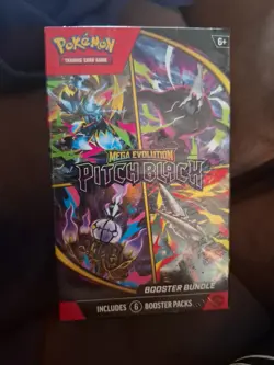 Pokemon TCG: Mega Evolution-Pitch Black Booster Bundle (6 Packs) Sealed - Image 1