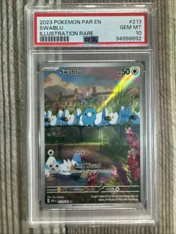 Swablu - 213/182 - Pokemon Paradox Rift Illustration Rare Card PSA 10 - Image 1